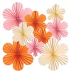 molicorl Outdoor Tissue Paper Flowers Hanging Fan Decorations