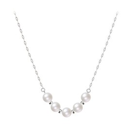 Seova 925 Silver Elegant Pearl Necklace, Chain, Stylish, Popular, Deluxe, Adjustable, Hypoallergenic, Pearl, Anti-tarnish, Simple, Elegant, Valentine's Day, Birthday Presentation