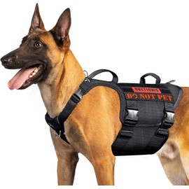OneTigris Arnés táctico para perro grande con hebilla de metal, chaleco de arnés para perro sin tirones con paneles de gancho y bucle, ajustable militar, fácil de poner, chaleco para perro para caminar, senderismo, entrenamiento