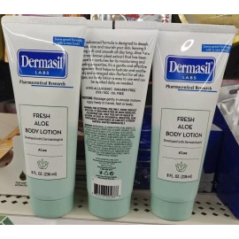 Dermasil Aloe Fresh Moisturizing Body Lotion Fast Absorbing Formula 8oz 3 Pack