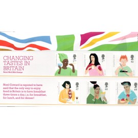 Changing Tastes in Britain Presentation Pack Stamps