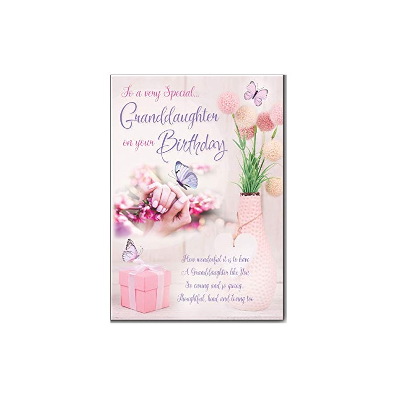 Granddaughter birthday Card Lovely Verse