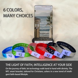 Bible Verse Bracelets With NFC Music Daily Bible Verse Bracelet,bible Verse Bracelet Scripture Bracelets Nfc Christian Bracelet For Men Bible Verse Wristbands Bible Gifts(Bible bracelet white)
