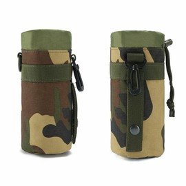 Outdoor Tactical Molle Water Bottle Bags for Military Belt Holder Kettle Pouch - Color: Jungle Camouflage, Pack: 1 Pack