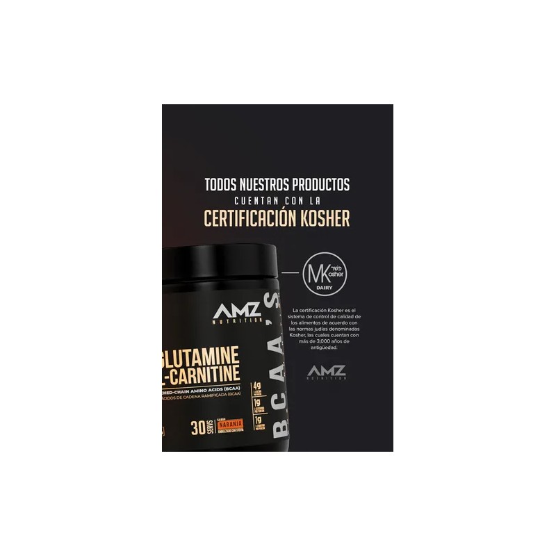 Amz Bcaa 420g Glutamina Carnitina 30 Porciones