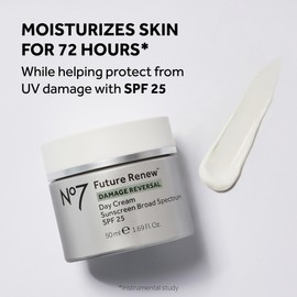 No7 Future Renew Damage Reversal Face Cream with SPF 25 - Anti Aging Face Moisturizer with Skin Firming Benefits - Formulated with Peptide Technology to Protect, Repair & Intensely Hydrate (1.69 Oz)