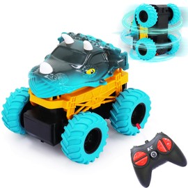 Remote Control Car Toys for Kids Boys,RC Dinosaur Monster Truck for Toddlers,1:30 Scale Mini Rc Off-Road Racing 4 Channels Electric Vehicle Toy Car Birthday Gift for 2 3 4 5 6 7 8 Years Old Girls