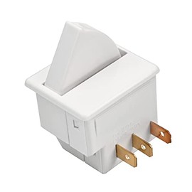 Heyiarbeit Refrigerator Door Light Switch 3Pin Universal Replacement LTK-17 Momentary Fridge Switch NC AC 250V 0.5A for Most Refrigerators Freezer White 1Pcs