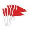 25 PCS Red Triangle Handheld Small Flag, Pure Blank Tri-Angle