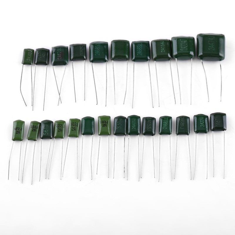 660pcs 24 Values Polyester Film Capacitors Assortment Kit 100V 0.22nF