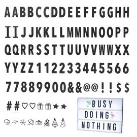 96 Pieces Decorative Lightbox Letters & Symbol Cards - Multicoloured Letter Lamp for Home & Parties, Supplement Set for Cinema Light Box