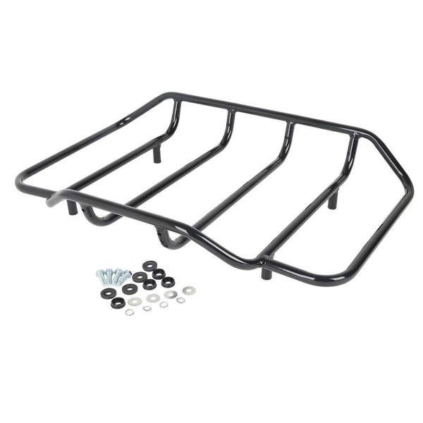 TCMT Black Tour Pack Luggage Rack Trunk Rail Rack Fit for Harley Touring CVO Road King Street Glide Electra Glide Road Glide 1984-2023 Ultra Limited 2014-2023 Tri Glide 2009-2022