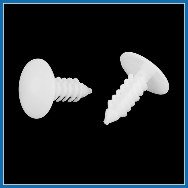 A ABSOPRO 40pcs 4.5mm Hole Dia Plastic Bolt Rivets Fasteners
