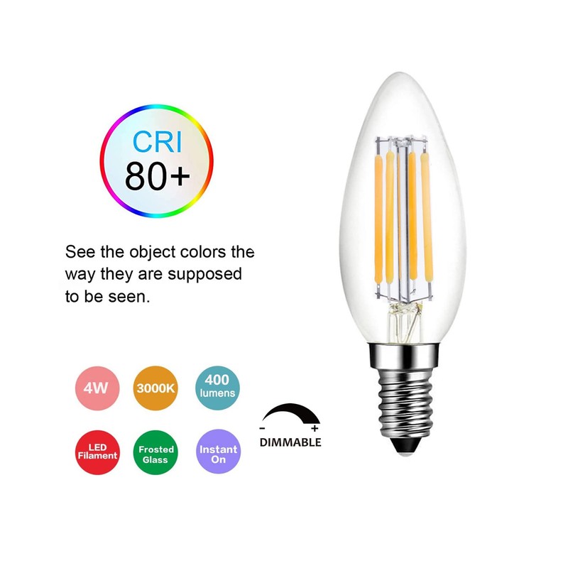 E14 LED Bulb Dimmable 40W Equivalent 3000K Soft White, E14
