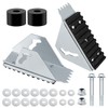 Aluminum Anti-Skid Shoe Kit for Extension Ladders,Rubber Padded Feet,Extension Ladder