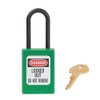 Master Lock S32GRN Green Dielectric Zenex thermoplastic Safety Padlock, 35mm Wide with 38mm Tall Nylon Shackle, Non retaining, keyed Different, 10.2 cm x 9.9 cm x 9.5 cm