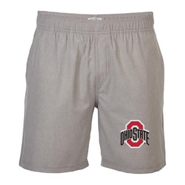 boxercraft Men's Ohio State Buckeyes Riptide Short, Light Grey, L