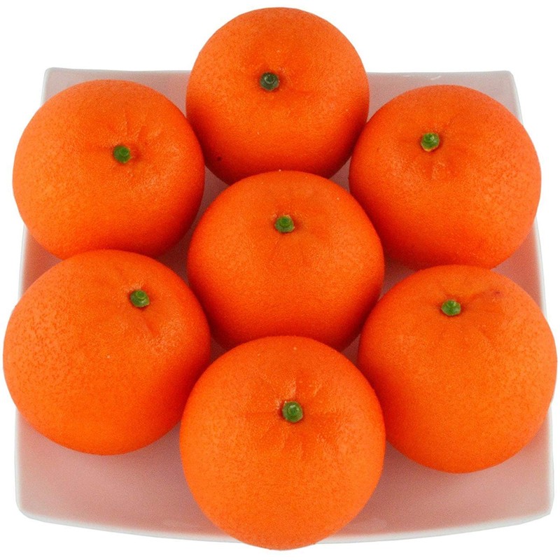 10Pcs Artificial Lifelike Simulation Orange Set Fake Fruit for Home