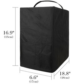 Linkidea Ice Maker Dust Cover Heavy Duty Waterproof Oxford Cloth Compatible with Ninja FS301 (Black)