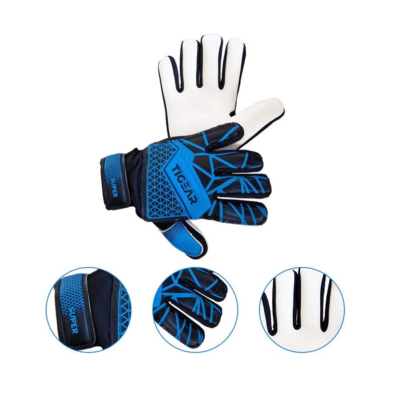 TIGEAR Junior Goalkeeper Gloves with Super Grip Latex and Palm