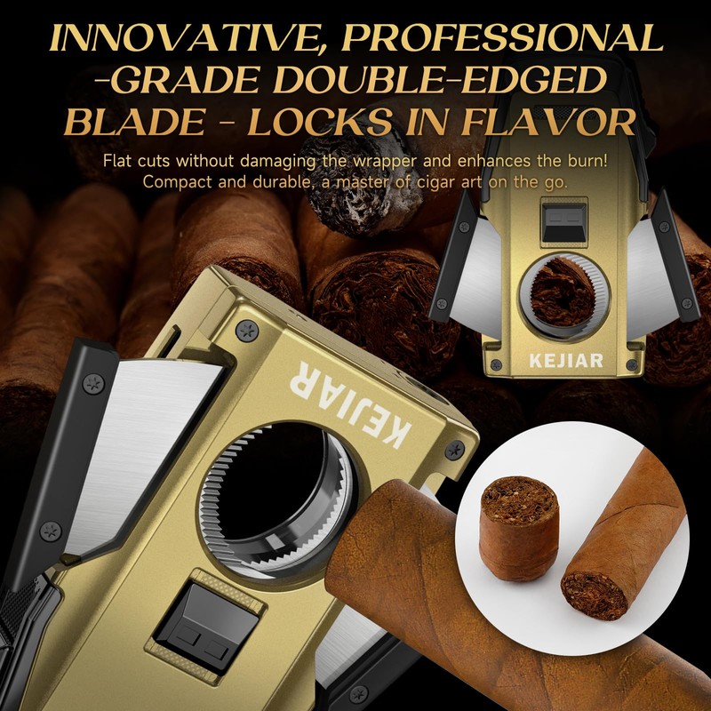 KEJIAR Cigar Lighter, Multi-Purpose Cigar Torch Lighter, Refillable Butane Torch