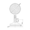 ENKI R35 150mm Traditional Fixed Small Shower Head - Antique