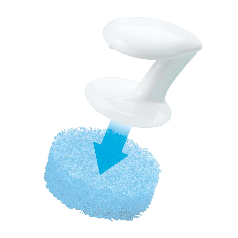 Mameita Sponge, White, Blue, Height 2.6 x Width 2.6 x