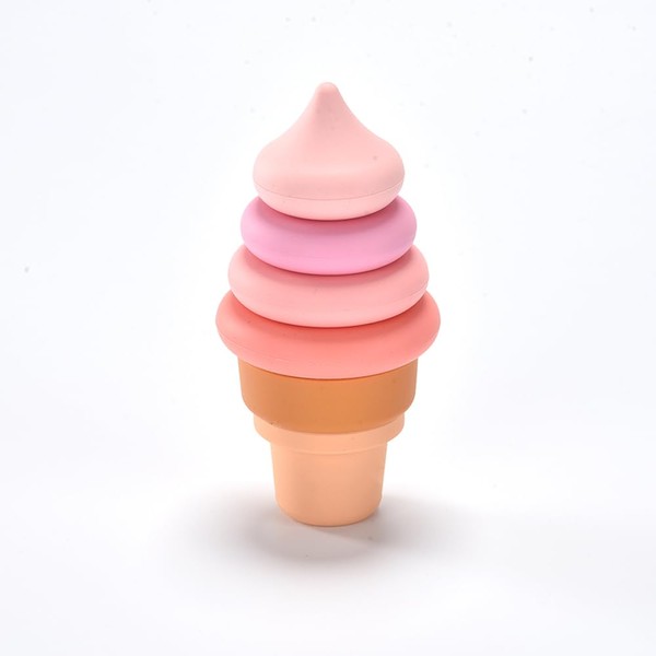 SILI FACTORY Silicone Ice Cream Toy Stacking Rings Baby Toy,
