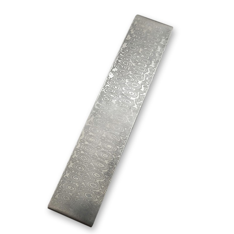 Damascus Steel Billet Patterned Steel Cutter Embryo Forging Materials Quenched