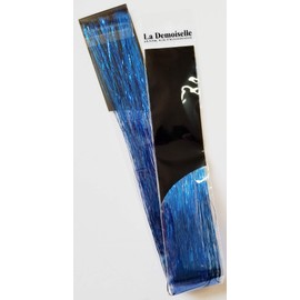 20" Hair Tinsel 100 Strands - Shiny Blue