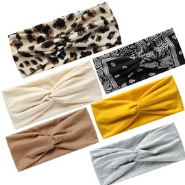 6 Pcs Elastic Head Bands for Women