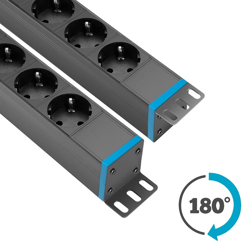 Infitronic - INSV1005USB - 19 Inch 1U 6-Way Power Strip