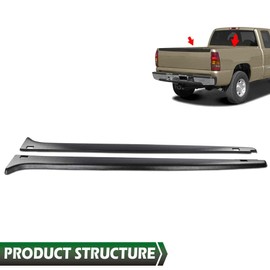 LQI Bed Rail Caps Stepside Cover Compatible with Chevy Silverado GMC Sierra 1500 1999-2005 15932239,15932238 Left Driver & Right Passenger Side