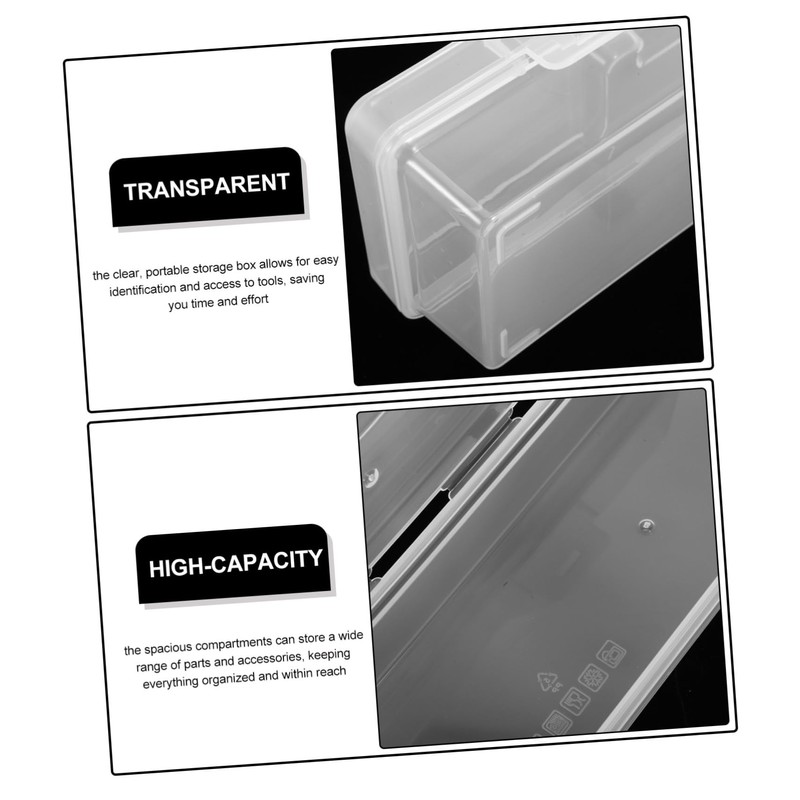 TEHAUX Multi Purpose Tool Organizer with Transparent Lid Portable Storage
