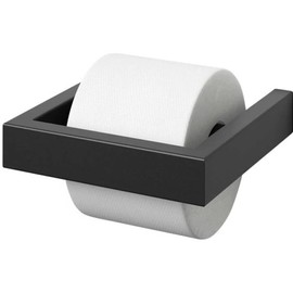 Zack Linea Black Stainless Steel Toilet Roll Holder 40576