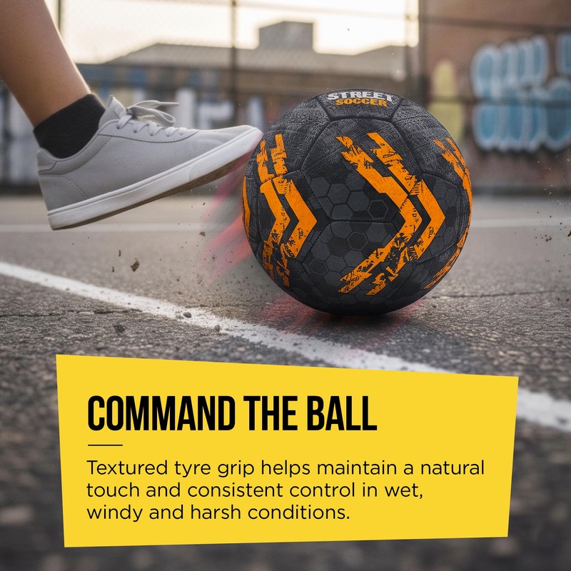 Optimum All-Surface Street Football for Concrete, Cage, Grass & Astroturf