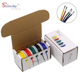 26 AWG Tinned Copper Wire PVC Electric Wire kit 26 Gauge Hook Up Wire 300V Cables Electronic Stranded Wire Cable Industries Electrics DIY box1