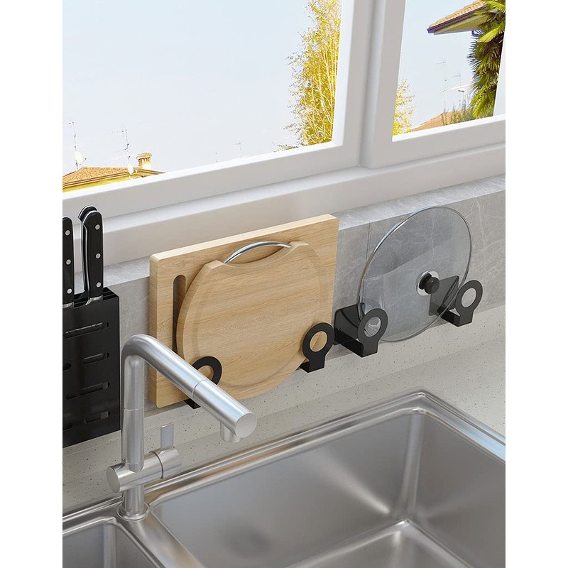 Kitidy Kitchen Wall-Mounted Cutting Board Holder – Hanging Pot Lid