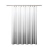 Grey Ombre Waffle Weave Shower Curtain Water Resistant Decorative Gradient