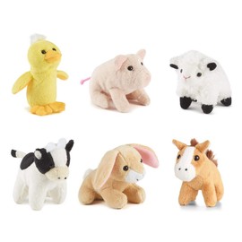 Living Nature bean buddies baby farm animals soft toys-set of six.
