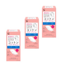 Cotton Lab Beauty Ingredients, Skin Care, Cotton, Collagen in 50 Sheets x 3 Packs