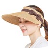 Chrome Crane CB144 Women's Visor Sun Visor, Straw Wide, Brim
