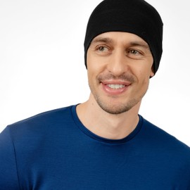 Tom Fyfe Merino Beanie Unisex 100% Merino Wool Made in Europe, black