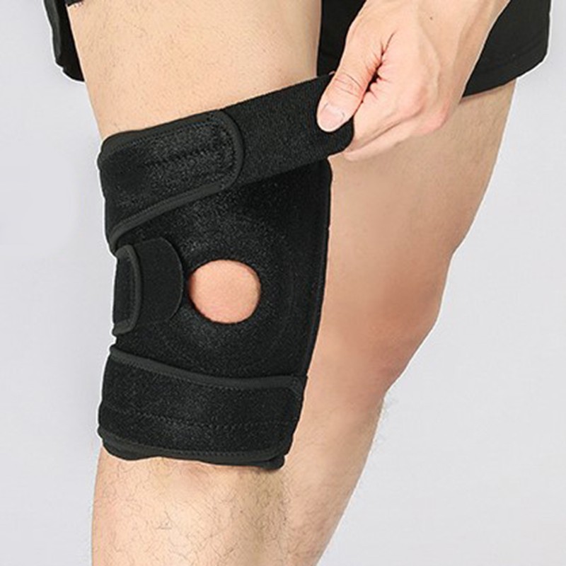 Meniscus Protective Knee Pad Black Free Size Anti Slip Adjustable