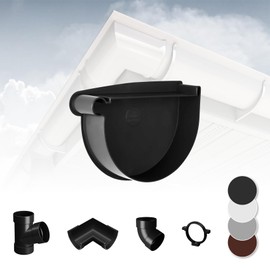 RainWay 130 Gutter System Plastic (PVC), 130 mm Selection of Components, anthracite