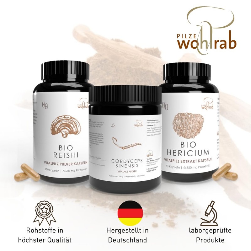 Pilze Wohlrab - Organic Chaga Mushroom Capsules - Chaga Extract