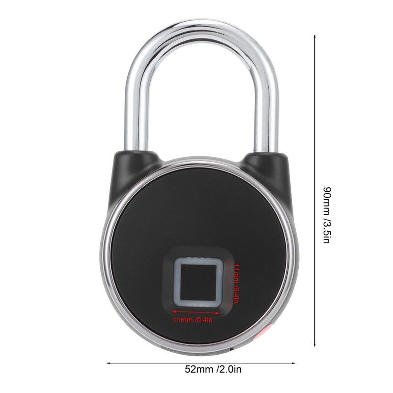 Bluetooth Fingerprint Padlock with Capacitive Touching Sensor for Home Cabinets