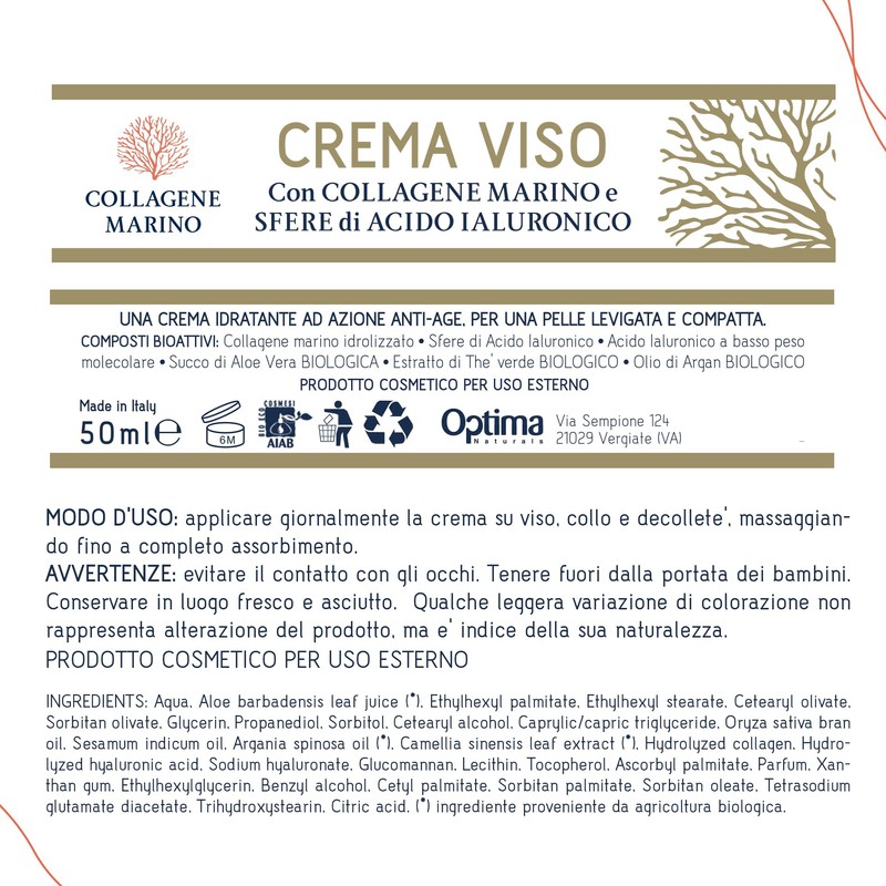 Optima Naturals Marine Collagen Face Cream Anti-Ageing Care with Innovative