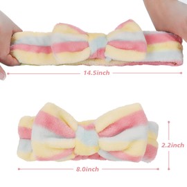 TDHDIKE Stocking Stuffers For Women Teen Girls Spa Headband Bow Facial Makeup Headband(9 Pcs) Soft Headband for Shower Washing Face Nice Gifts for Women Girls.