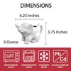 HIC Kitchen Elephant Creamer With Handle, Fine Porcelain, 9-Ounce, For